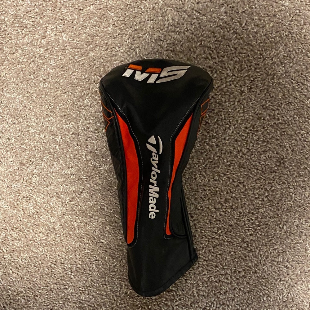 TaylorMade Black and Orange Driver Headcover with M5 Branding